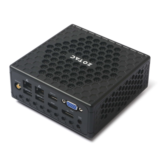 Zotac ZBOX C Series Quick Start Manual