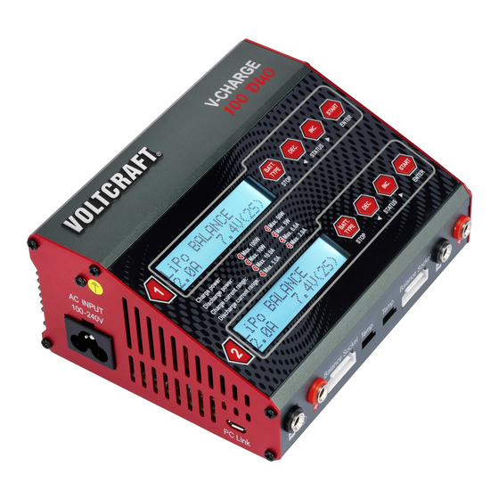 VOLTCRAFT V-CHARGE 100 DUO Operating Instructions Manual