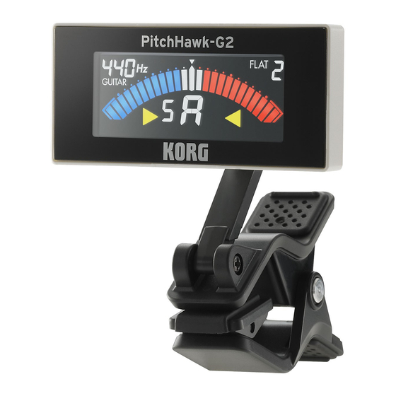Korg PitchHawk-G2 Owner's Manual