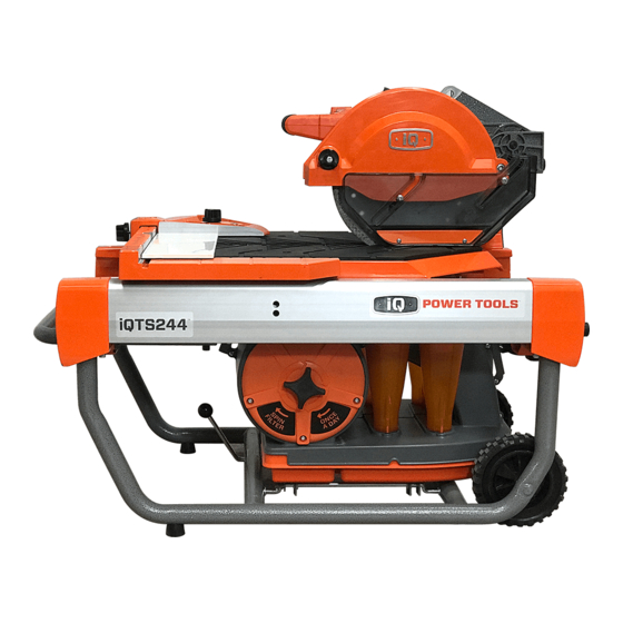 IQ Power Tools iQTS244-230V CE Operator's Manual