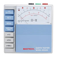 Mastech Analog Earth Resistance Tester User Manual