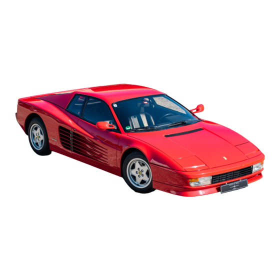 Ferrari Testarossa Owner's Manual