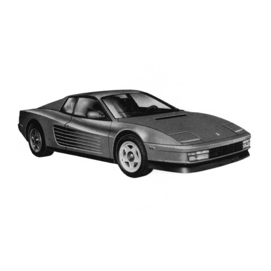 Ferrari Testarossa Owner's Manual