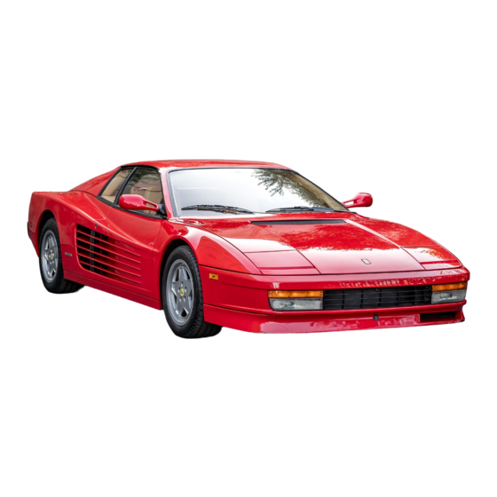 Ferrari Testarossa Owner's Manual