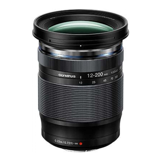 Olympus M. ZUIKO DIGITAL ED 12-200mm f3.5-6.3 Instructions Manual