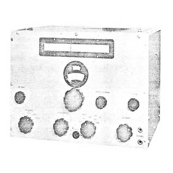 User Manuals: Marconi CR.100 Communications Receiver