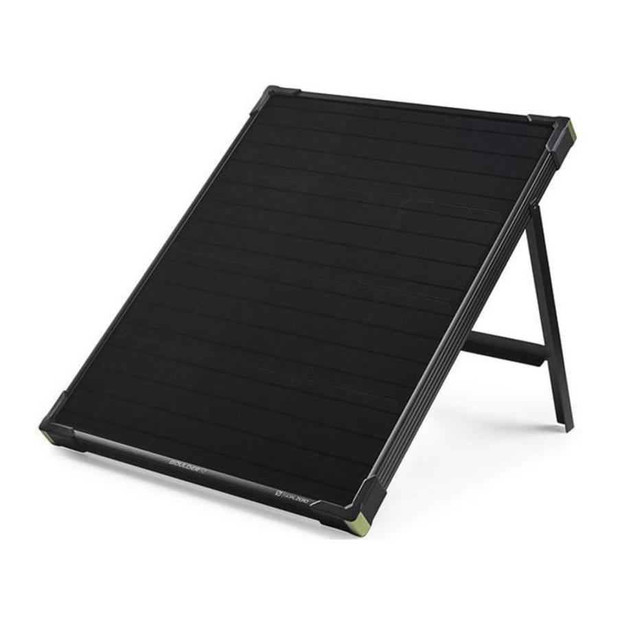 Goal Zero Boulder 50 - Solar Panel Manual