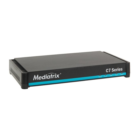 Media5 Mediatrix C7 Series Installation Manual