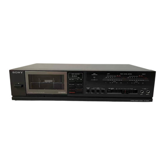 Sony TC-FX205 Service Manual