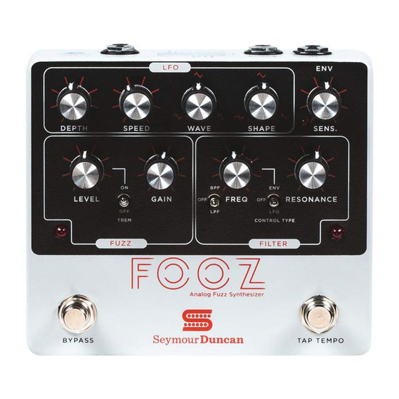 Duncan FOOZ User Manual
