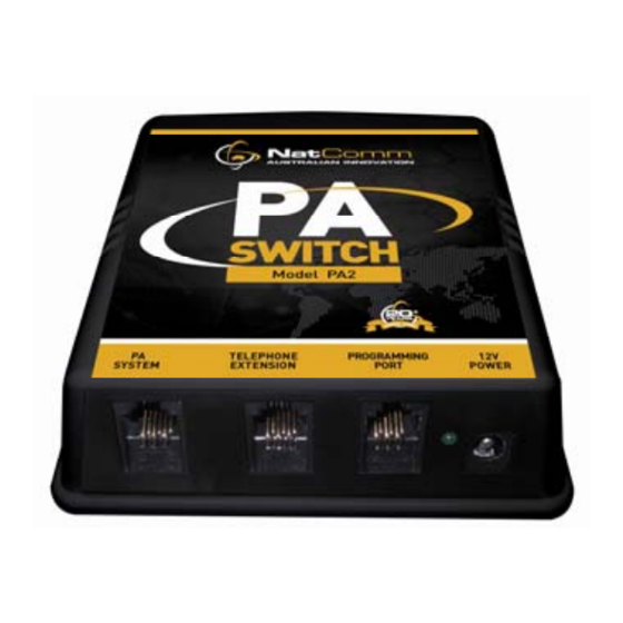 NatComm PA1 Manual