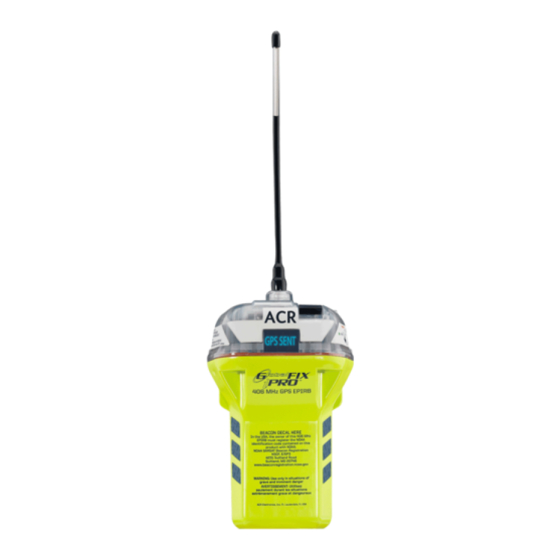 ACR Electronics GlobalFix iPRO RL8-36 Product Support Manual