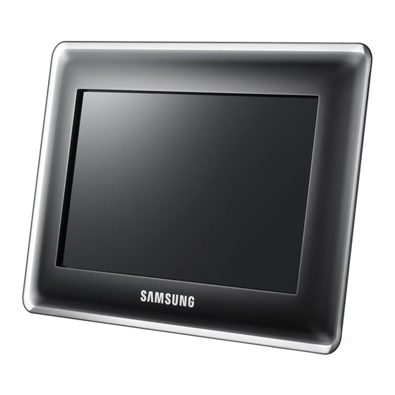 Samsung SPF-87H - Touch of Color Digital Photo Frame Manuals