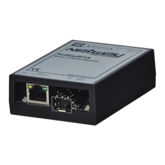 Altronix NetWaySP1A Installation Manual
