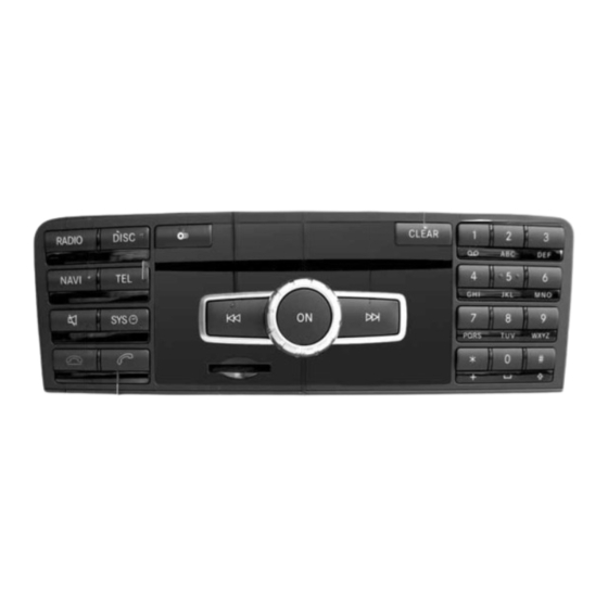Mercedes-Benz COMAND control panel Operating Instructions Manual