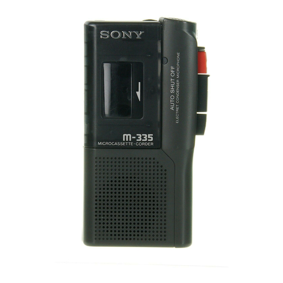 Sony M-335 Operating Instructions