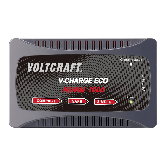 VOLTCRAFT V-CHARGE ECO NIMH 1000 Operating Instructions Manual