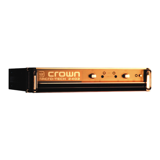 Crown Macro-Tech MA-2402 Specifications