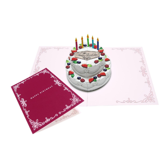Canon PAPER CRAFT Pop-up Card Cake Assembly Instructions