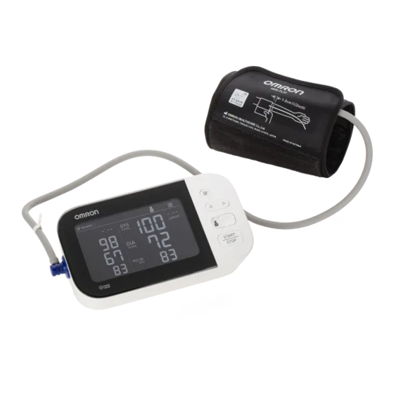 Omron 10 Series Upper Arm Blood Pressure Monitor Manual