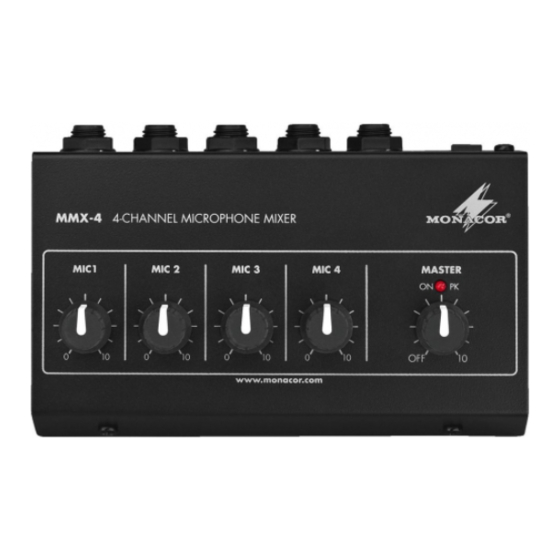 Monacor MMX-4 User Manual