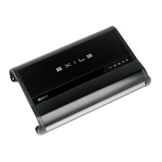 Exile Xi Series Xi1500.1 Owner's Manual