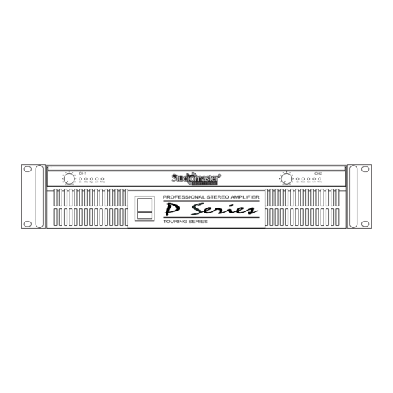Studiomaster Professional PA Series Owner's Manual