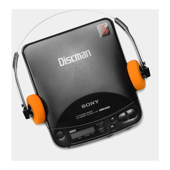 Sony Discman D-121 Operating Instructions Manual