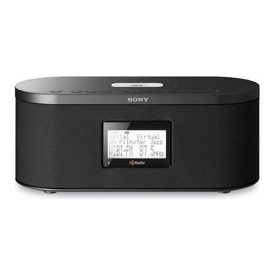 Sony XDR-S10HDiP Operating Instructions