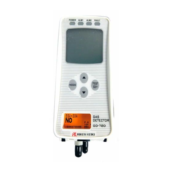 User Manuals: Riken Keiki GD-70D Series Detector Head