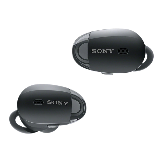 Sony WF-1000X Reference Manual