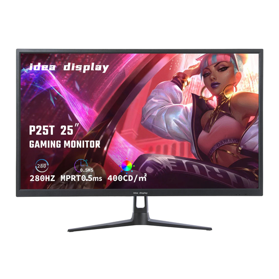 Perfect Display P25T Gaming Monitor Manuals