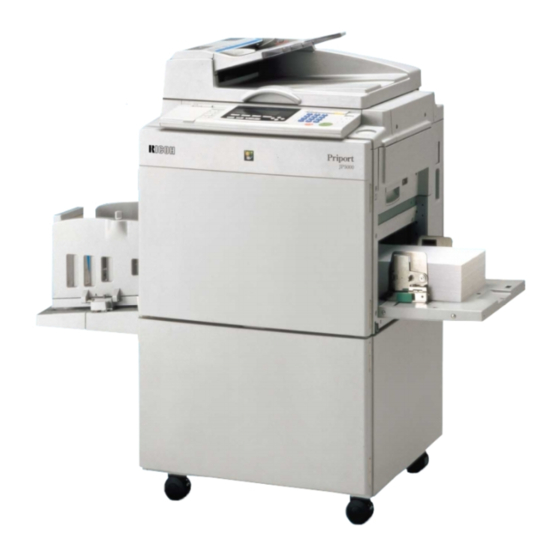 Ricoh Priport JP5000 Operating Instructions Manual