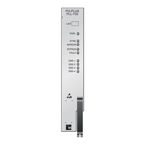 ADC PG-PLUS PLL-733 Manual