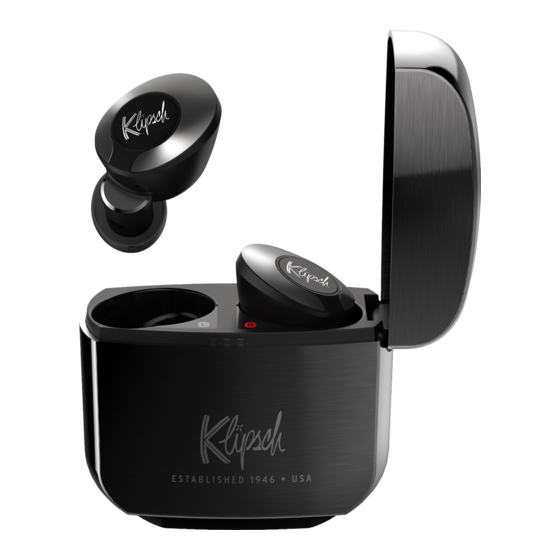 Klipsch T5 II TRUE WIRELESS ANC Manual