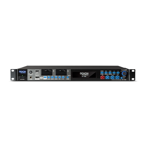 Denon DN-700R Quick Start Manual