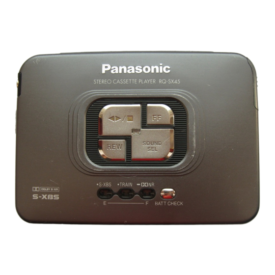 Panasonic RQ-SX45 Operating Instructions Manual