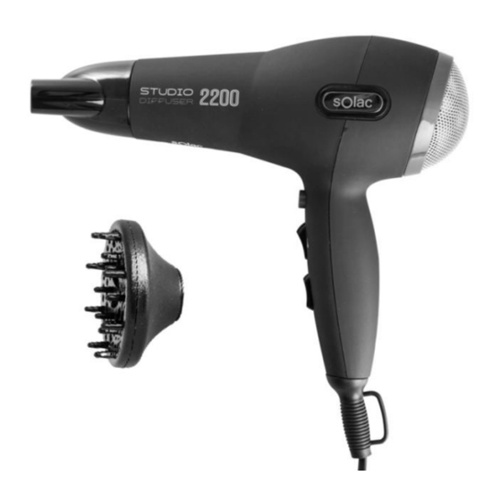 SOLAC SH7082 Instructions For Use Manual
