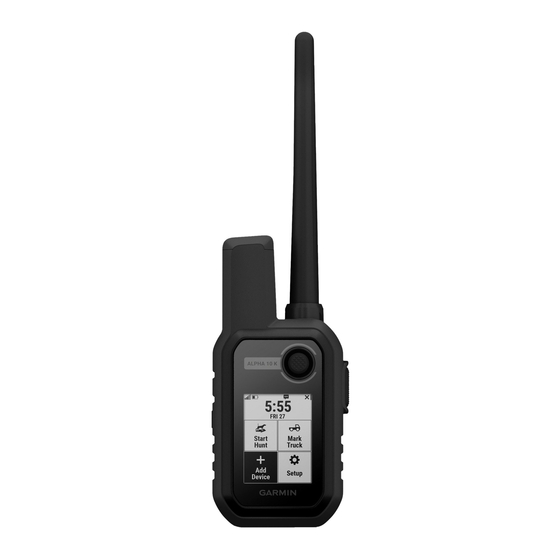 Garmin ALPHA 10 Owner's Manual