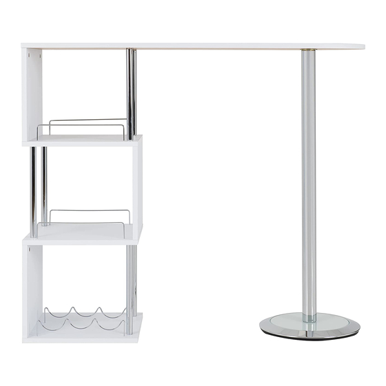 Seconique WHITE CHARISMA HOME BAR TABLE Assembly Instructions Manual