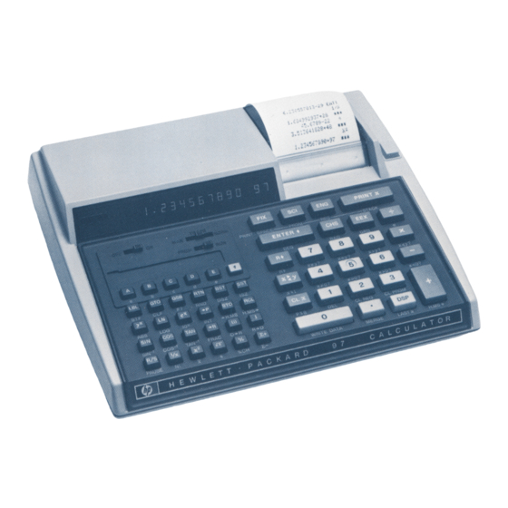 HP HP-97 Programmable Calculator Manuals