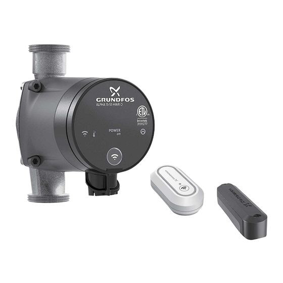 Grundfos ALPHA 15-55 HWR-D Installation And Operating Instructions Manual
