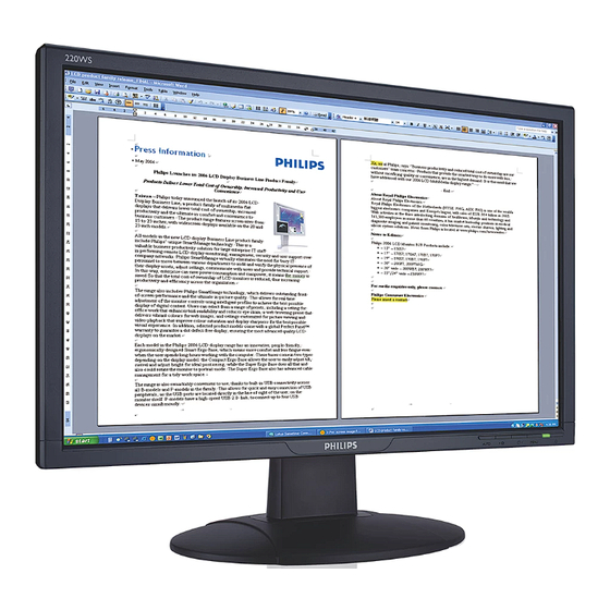 Philips 220WS8FB/00 User Manual