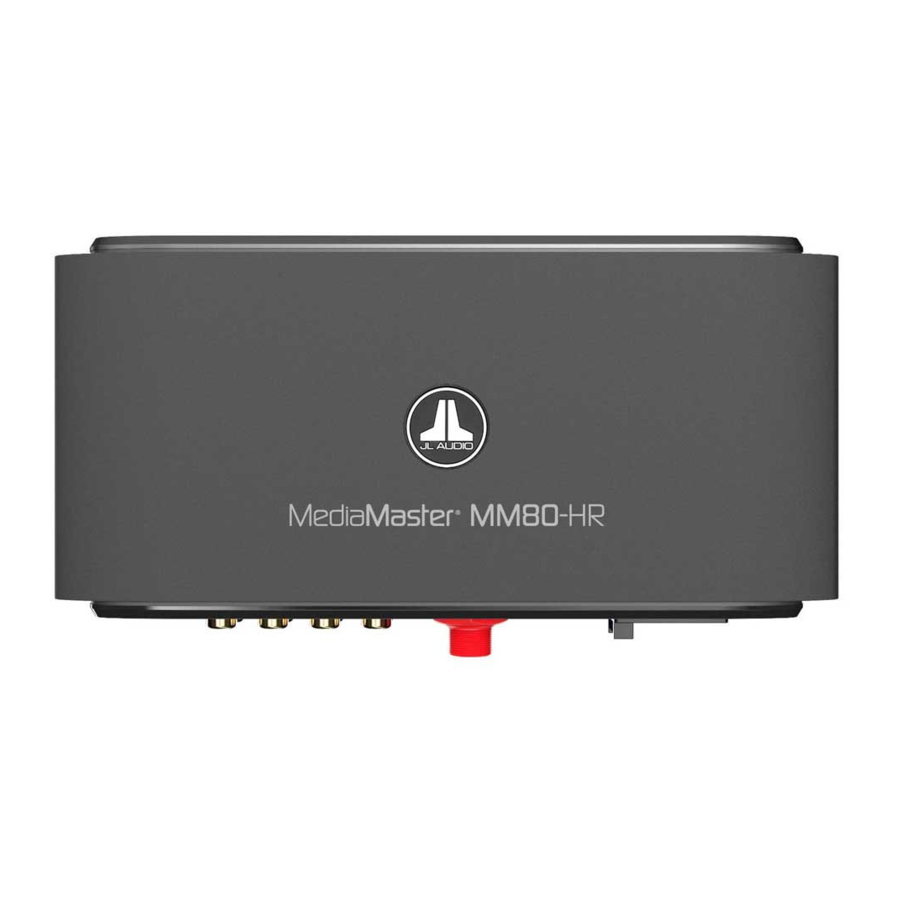 JL Audio MediaMaster MM80-HR Owner's Manual