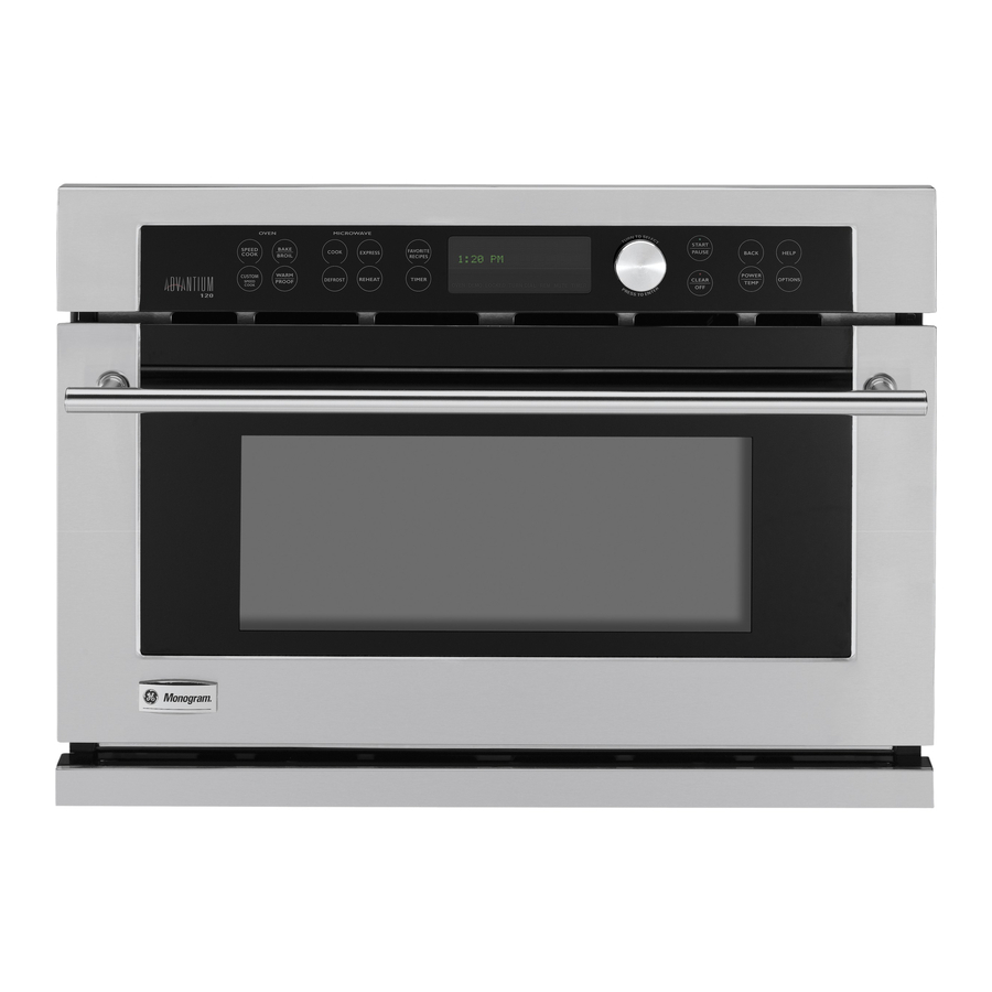 GE Advantium Built-In Ovens Use And Care Manual