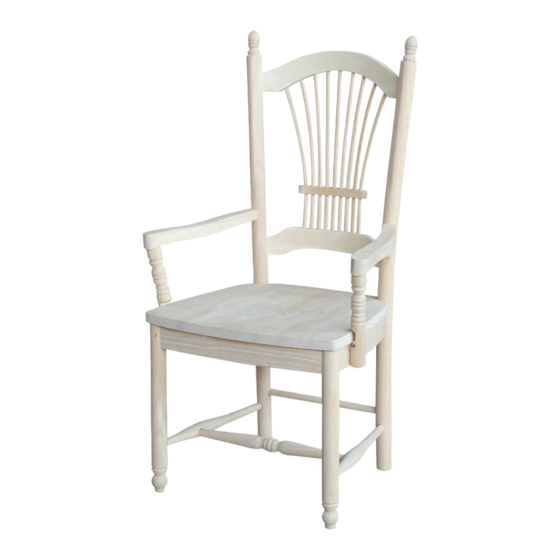 Unfinished Furniture of Wilmington SHEAFBACK C-1622 Assembly Instructions