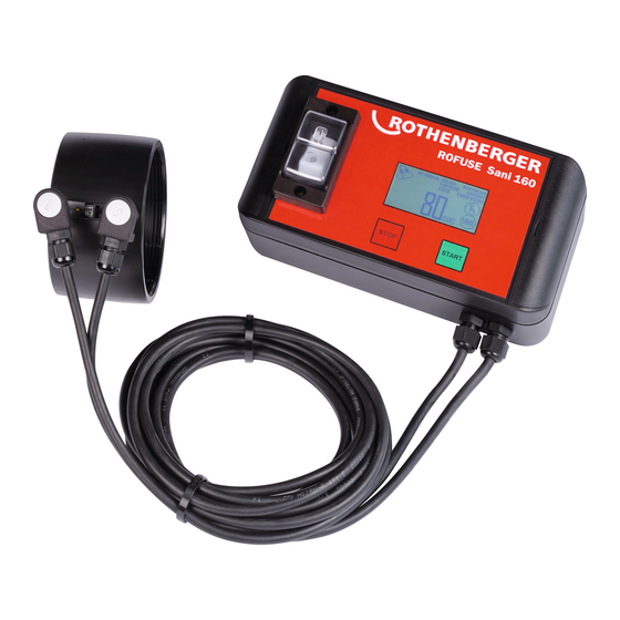 Rothenberger ROWELD ROFUSE Sani 160 Instructions For Use Manual