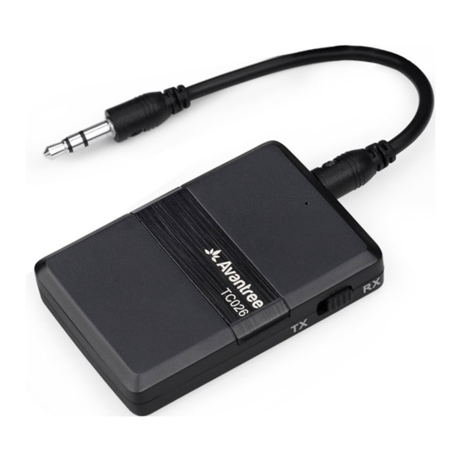 Avantree TC026 - Wireless Transmitter Receiver 2-in-1 Adapter Manual