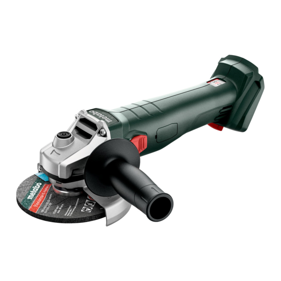 Metabo W 18 7-125 Manuals