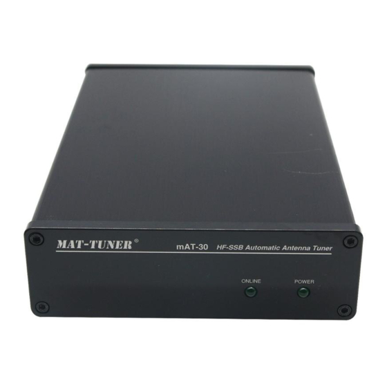 Mat-Tuner mAT-30 Instruction Manual